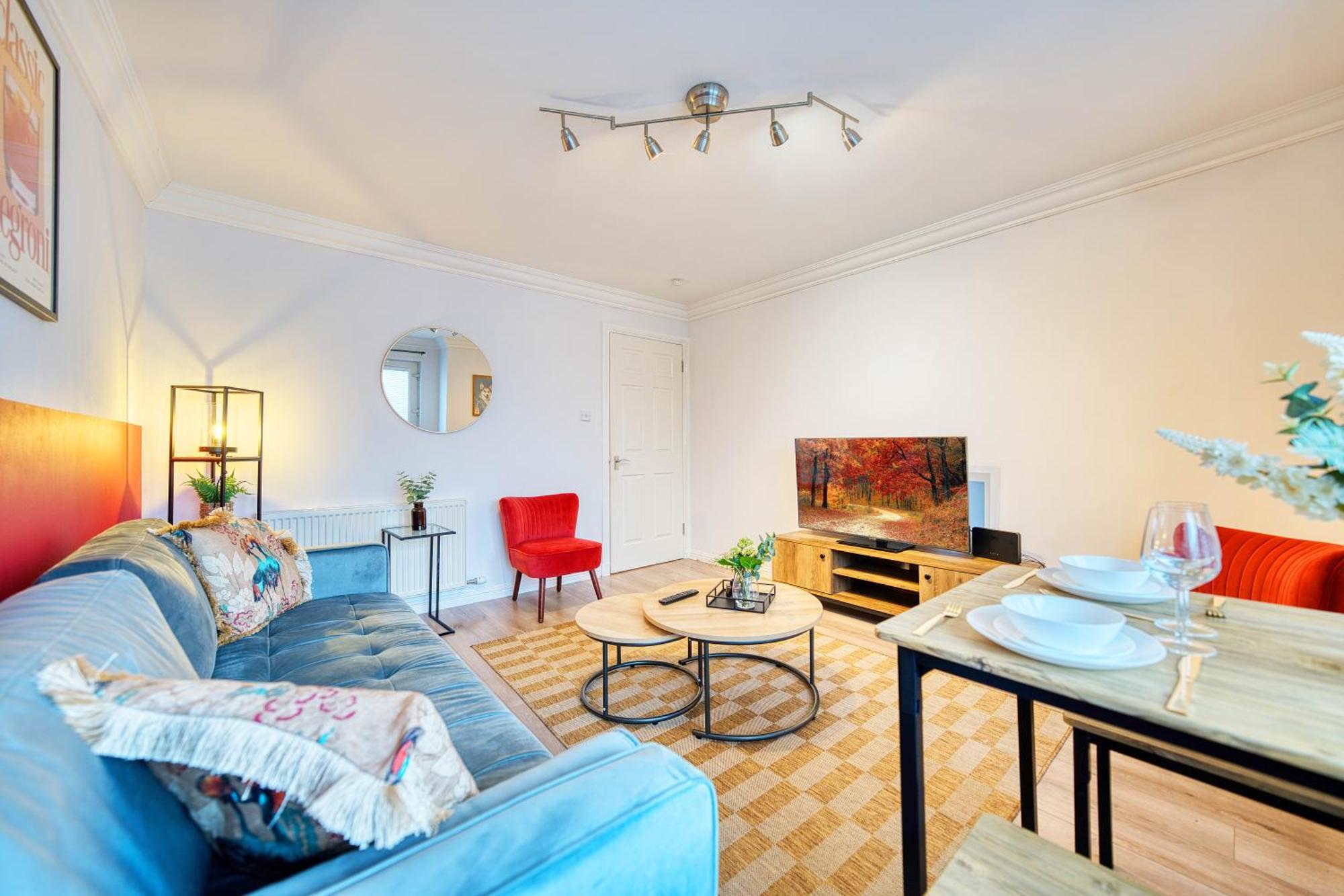 Modern 2 Bed Flat With Free Parking Apartment Glasgow Luaran gambar