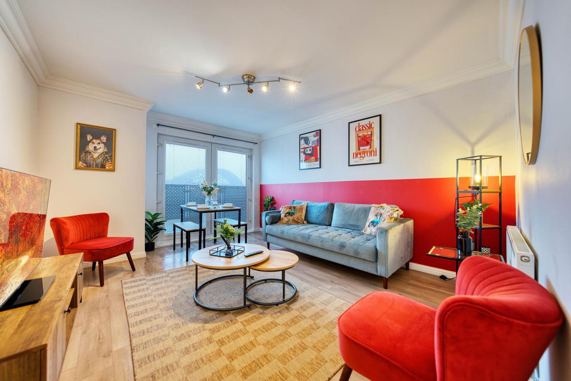 Modern 2 Bed Flat With Free Parking Apartment Glasgow Luaran gambar