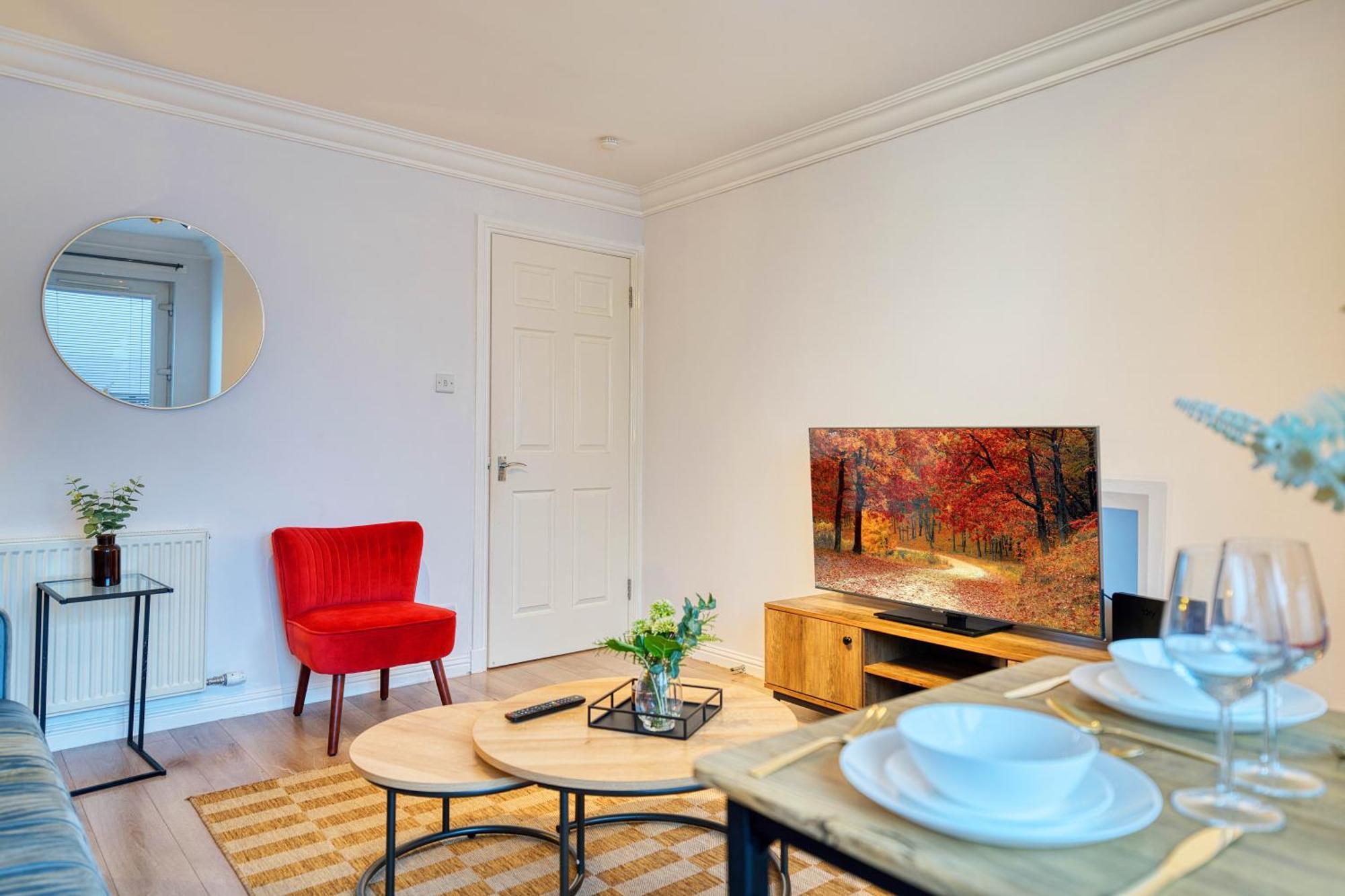Modern 2 Bed Flat With Free Parking Apartment Glasgow Luaran gambar
